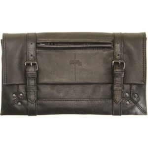Jerome Dreyfuss Leon Black Calfskin Leather Clutch